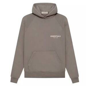NEW Fear of God Essentials Desert Taupe Hoodie Men's Sz Large. Authentic!